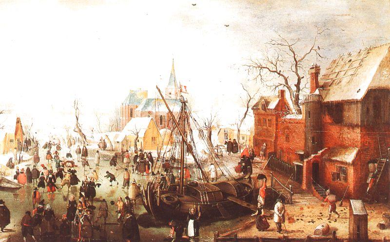 Hendrick Avercamp Winter Scene at Yselmuiden